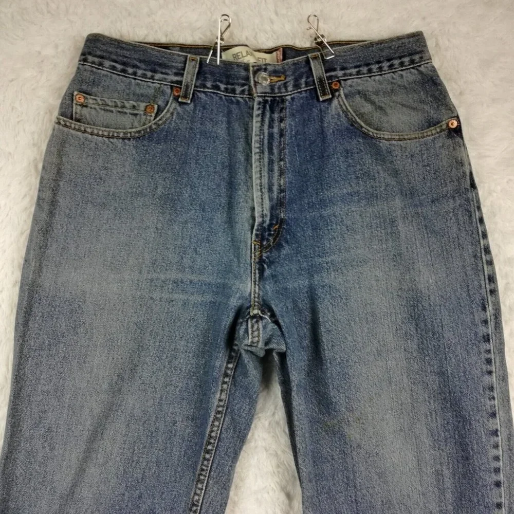 Levis Mens Jeans 550 Relaxed‎ Fit Straight Blue Denim Medium Wash 36x30